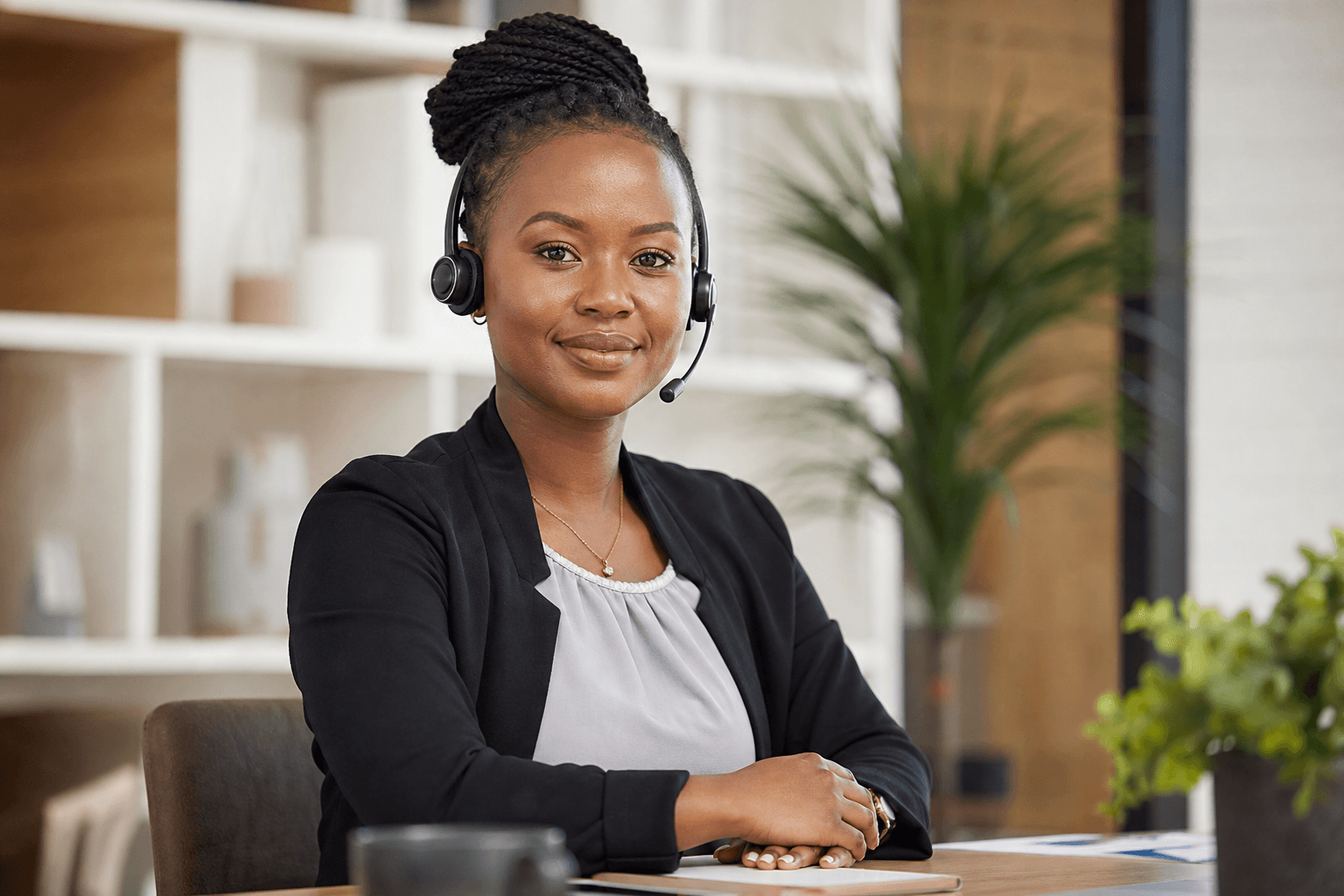 African support agent ready to help customers